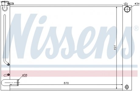 Радіатор охолодження LEXUS RXII 330 (вир-во) NISSENS 64660 (фото 1)