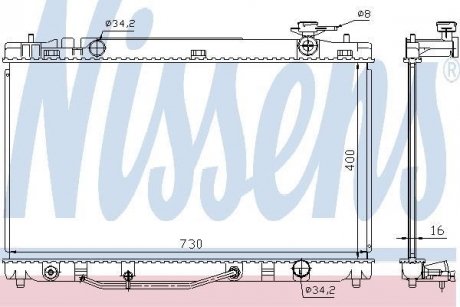 Радиатор охлождения TOYOTA Camry VI (V40) 2.4 i (пр-во) NISSENS 646808 (фото 1)