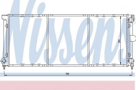 Радіатор охолодження VW PASSAT B3 (3A, 35I) (88-) 1.6-2.0 (вир-во) NISSENS 651621 (фото 1)