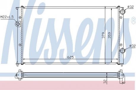 Радіатор охолодження VW (вир-во) NISSENS 65243 (фото 1)