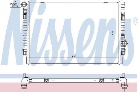 Радиатор охолодження двигуна AUDI A 3/S 3/ SKODA OCTAVIA III (5E) (13-) (вир-во) NISSENS 65302 (фото 1)