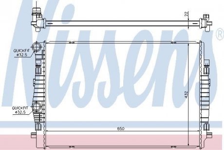 Радіатор охолодження VAG (вир-во) NISSENS 65304 (фото 1)