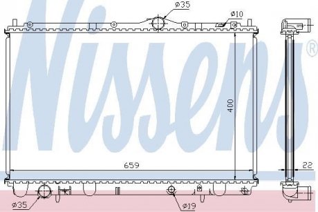 Радиатор охолоджування NISSENS 65543A (фото 1)