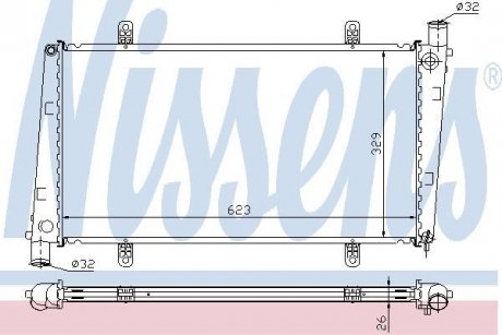 Радиатор охолоджування NISSENS 65551A (фото 1)