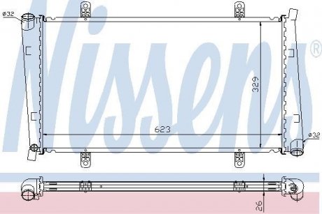 Радиатор охолоджування NISSENS 65560A (фото 1)