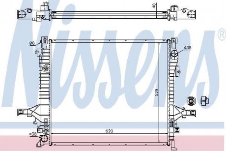 Радіатор охолоджування NISSENS 65613A (фото 1)