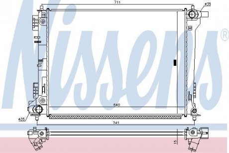 Радіатор охолодження HYUNDAI TUCSON (TL) (15-) 2.0 i (вир-во) NISSENS 666232 (фото 1)