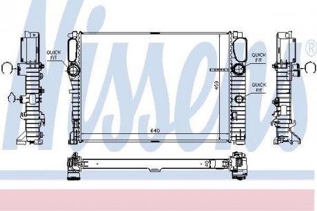 Радиатор охолоджування NISSENS 67105 (фото 1)