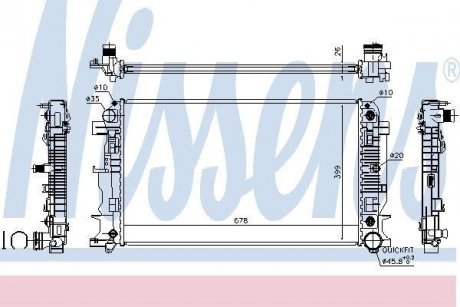 Радіатор охолоджування NISSENS 67157A (фото 1)