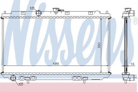 Радиатор охолоджування NISSENS 67346A (фото 1)