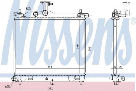 Радиатор охолоджування NISSENS 67610 (фото 1)