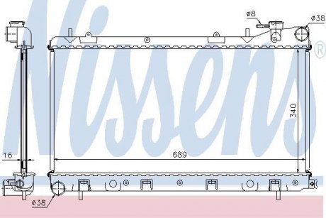 Радиатор охолоджування NISSENS 67704A (фото 1)