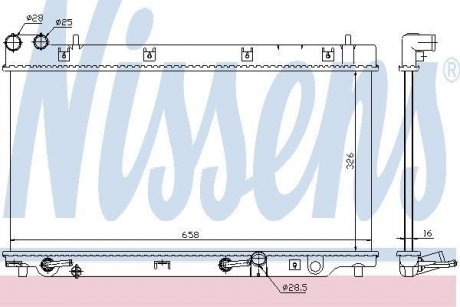Радиатор охолоджування NISSENS 68098 (фото 1)