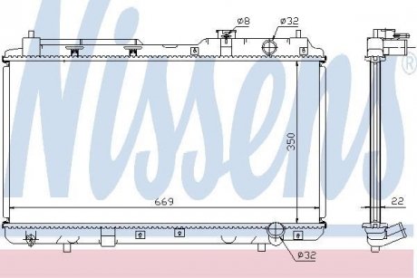 Радиатор охолоджування NISSENS 68101A (фото 1)