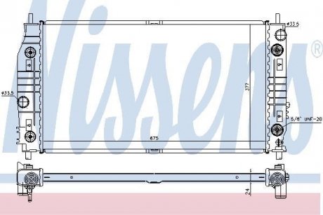 Радіатор охолодження CHRYSLER 300M (98-) (вир-во) NISSENS 69016 (фото 1)