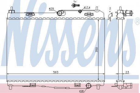 Радіатор охолодження FORD (вир-во) NISSENS 69235 (фото 1)