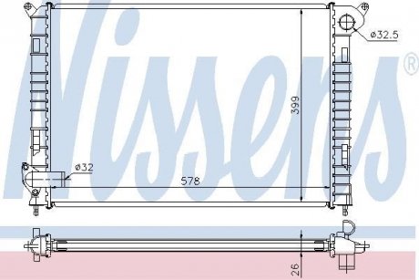 Радиатор охолоджування NISSENS 69700A (фото 1)