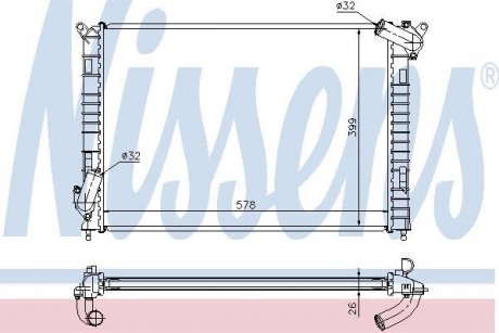 Радиатор охолоджування NISSENS 69701A (фото 1)