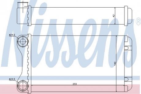 Радиатор пічки AUDI, SEAT (вир-во) NISSENS 70226 (фото 1)