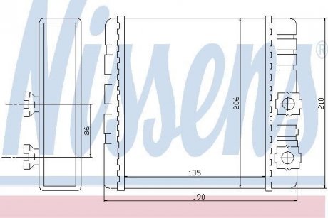 Радіатор обігрівача BMW 3 E46 (98-) (вир-во) NISSENS 70514 (фото 1)