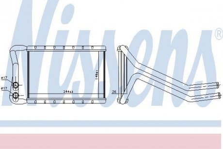 Радіатор обігрівача HYUNDAI SANTA FE (DM) (12-) (вир-во) NISSENS 707073 (фото 1)
