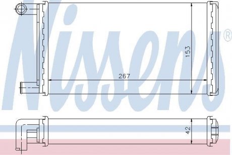 Радіатор обігрівача MERCEDES 209 D-410 D (77-) (вир-во) NISSENS 72004 (фото 1)
