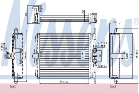 Радиатор отопителя MERCEDES S-CLASS W 140 (91-) (пр-во) NISSENS 72019 (фото 1)