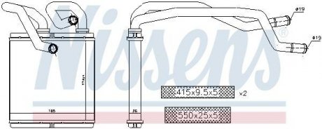 Радиатор обігрівача NISSAN QASHQAI (J10) (07-) (вир-во) NISSENS 72216 (фото 1)