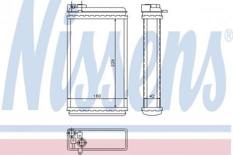 Радиатор печки OPEL OMEGA A (86-) 1.8-3.0 (пр-во) NISSENS 726461 (фото 1)