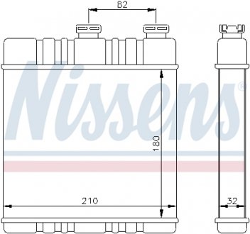 Радіатор обігрівача ASTRA G/ZAFIRA +AC 98-05 (вир-во) NISSENS 72660 (фото 1)