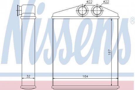 Радіатор обігрівача OPEL COMBO/CORSA C (00-) (вир-во) NISSENS 72661 (фото 1)