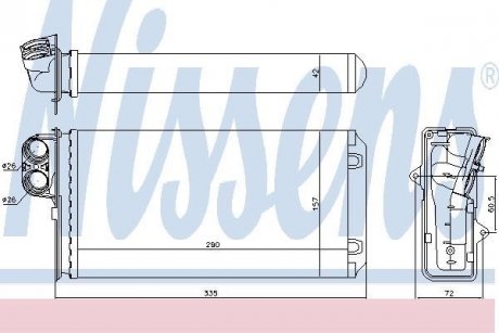 Радіатор пічки NISSENS 72937 (фото 1)