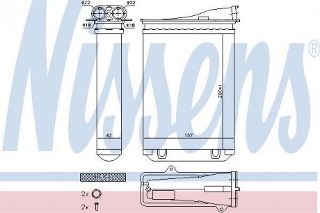 Радіатор пічки NISSENS 72954 (фото 1)