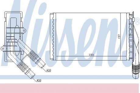 Радиатор печки RENAULT KANGOO I (98-) (пр-во) NISSENS 72985 (фото 1)