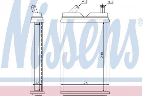 Радіатор обігрівача VOLVO 740/760/940/960 ALL (вир-во) NISSENS 73624 (фото 1)