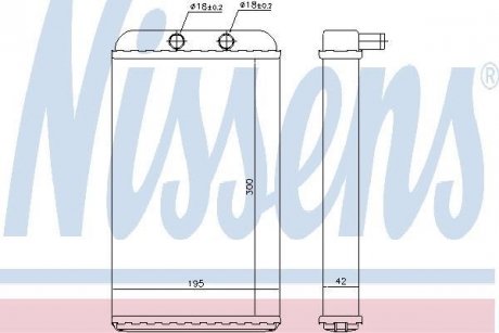 Радиатор отопителя CITROEN JUMPER, FIAT DUCATO (244) (02-) (пр-во) NISSENS 73986 (фото 1)