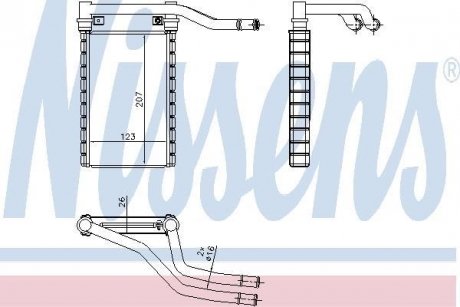 Радиатор отопителя SUZUKI SX4 (06-) (пр-во) NISSENS 73991 (фото 1)