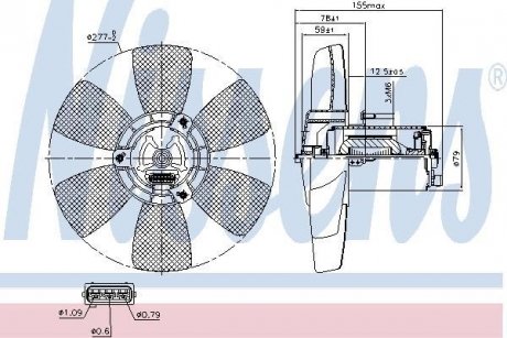 Вентилятор двигуна VAG (вир-во) NISSENS 85679 (фото 1)