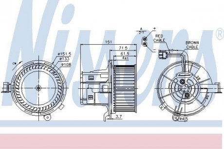 Вентилятор салона NISSENS 87109 (фото 1)