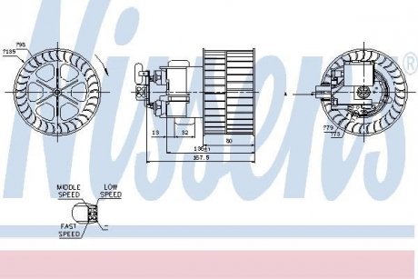 Вентилятор салона NISSENS 87154 (фото 1)