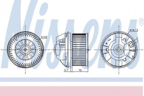 Вентилятор обігрівача FORD (вир-во) NISSENS 87245 (фото 1)