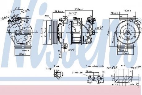 Компрессор кондиционера RENAULT MEGANE/SCENIC 1.4 (2009) NISSENS 890126 (фото 1)