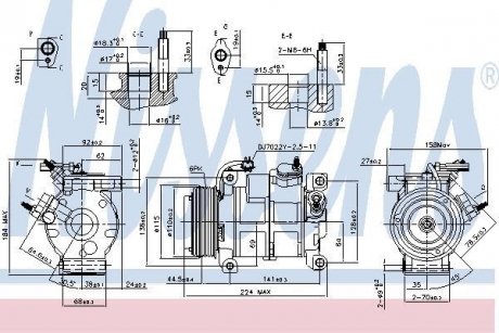 Компрессор кондицiонера NISSENS 890169