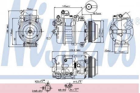 Компрессор кондицiонера NISSENS 89080 (фото 1)