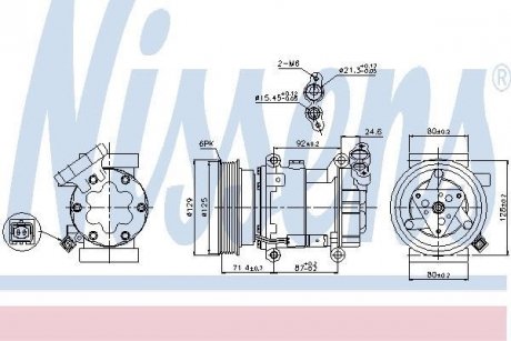 Компресор кондиціонера NISSAN / RENAULT (вир-во) NISSENS 89332 (фото 1)