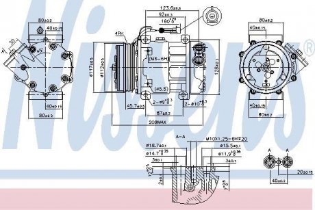 Компресор кондиціонера CITROEN JUMPER/ FIAT DUCATO (вир-во) NISSENS 89347 (фото 1)