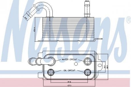 Радиатор масляный FORD C-MAX/ FIESTA (2009) (пр-во) NISSENS 90661 (фото 1)