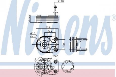 Радиатор масляний NISSENS 90795 (фото 1)
