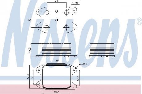 Радиатор масляный VAG(пр-во) NISSENS 90810 (фото 1)