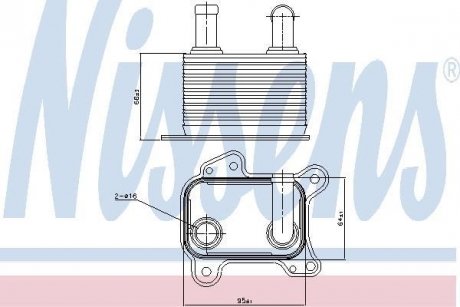 Радиатор масляний NISSENS 90825 (фото 1)